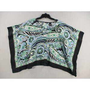 New York & Company Size - XL 100% Silk Paisley Print Blouse